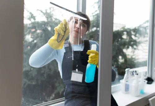Nettoyage de vitres intérieures et extérieures à la Rochegiron